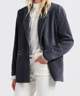 Blazer azul rayas terciopelo
