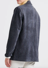 Blazer azul rayas terciopelo