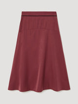 Falda midi satinada