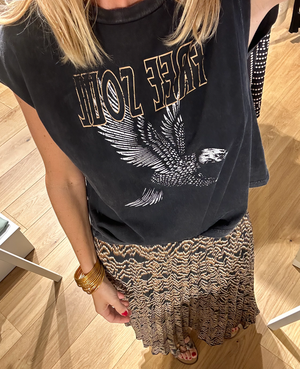 camiseta aguila plata