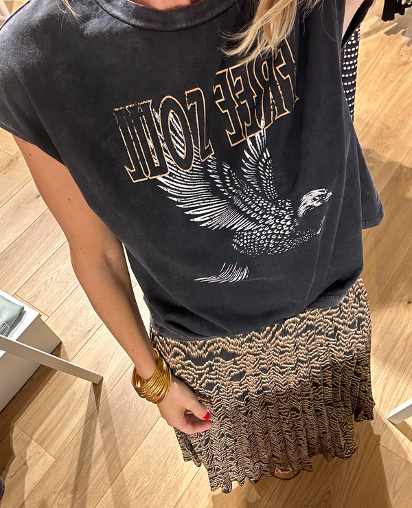 camiseta aguila plata