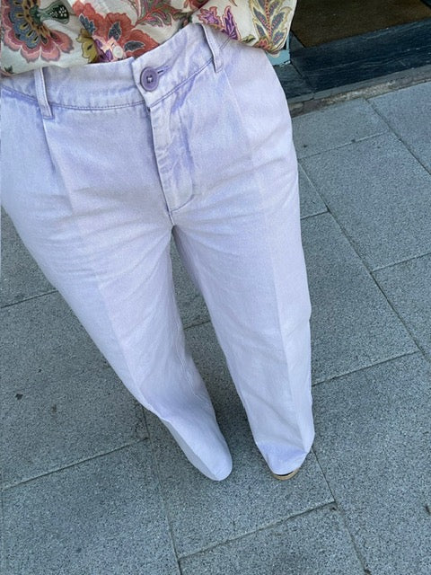 pantalon lila vaquero pinza