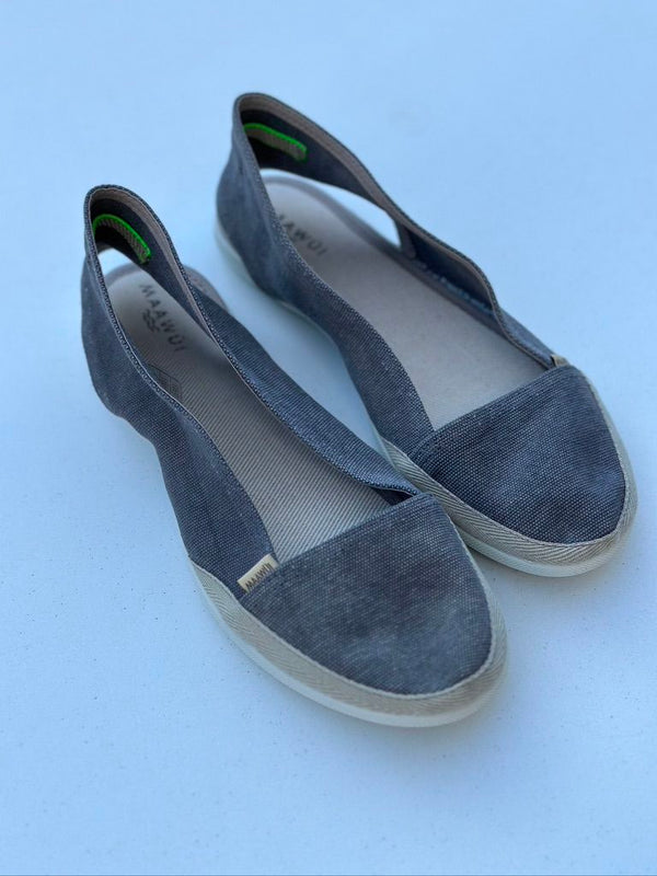 zapatilla lona carbón lavado
