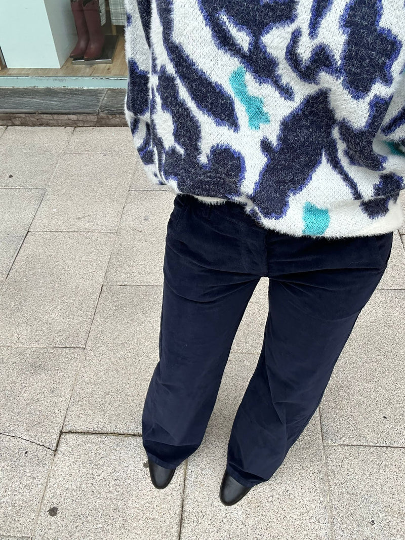 pantalon micropana azul marino