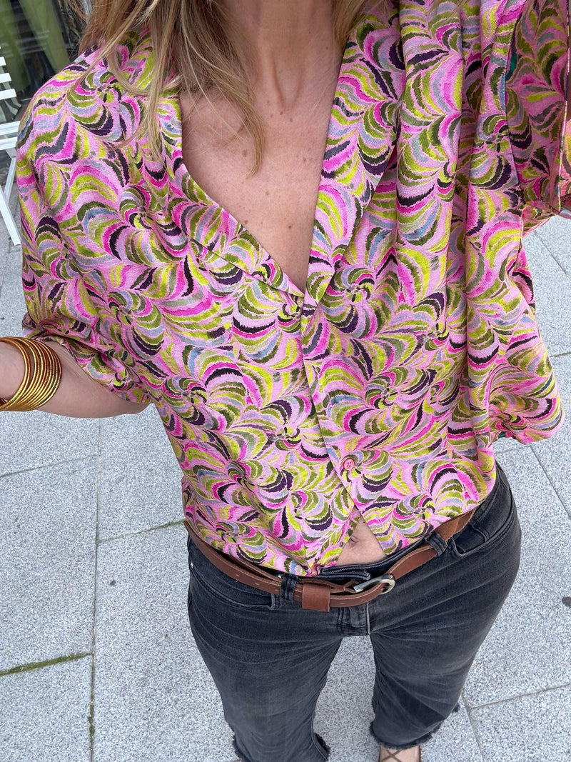 camisa cuello pico salapas ramas