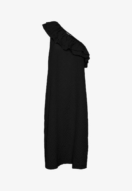 vestido un hombro negro