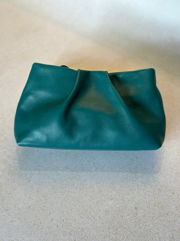 Bolso pochette verde azulado