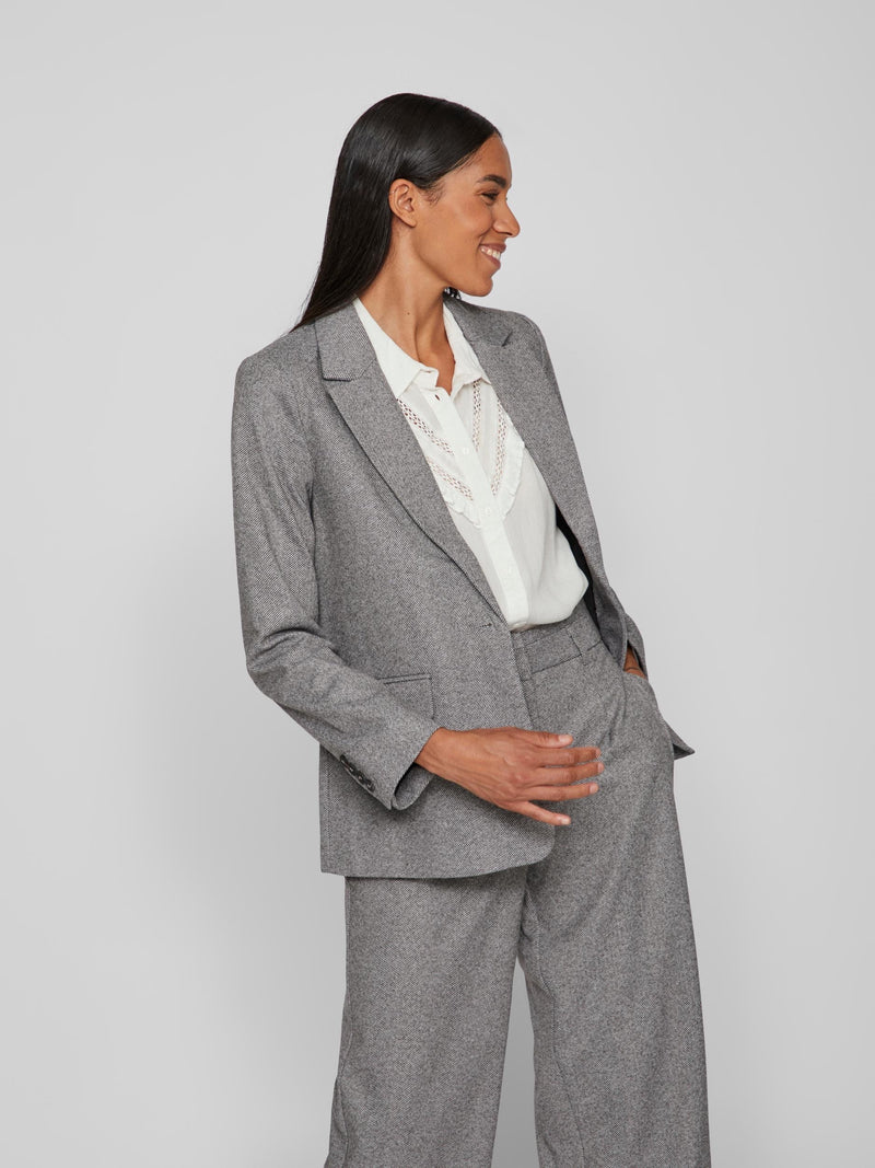 blazer espiga gris