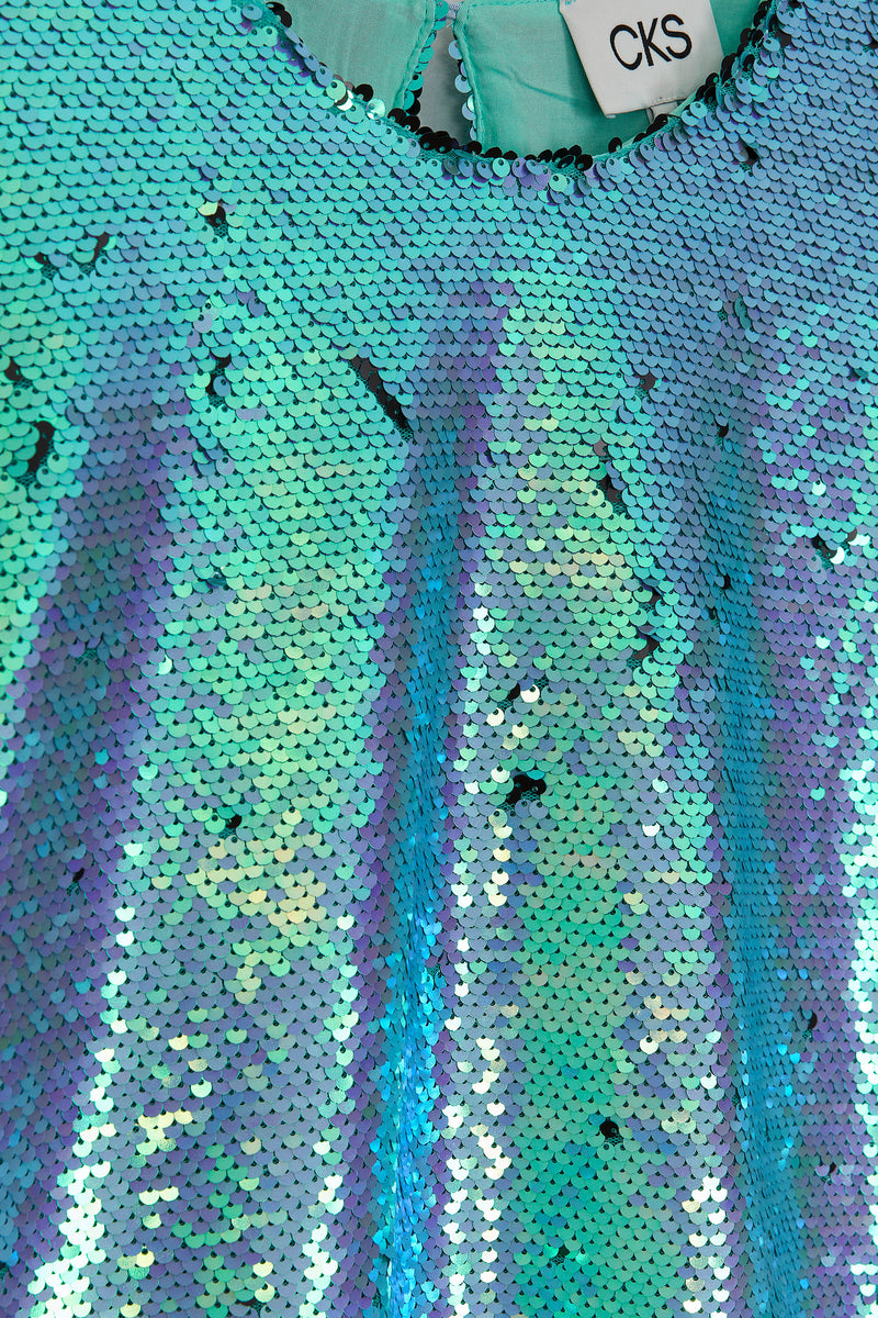 camisa lentejuelas azul claro