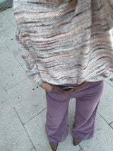Jersey cuello perkins rayas pastel