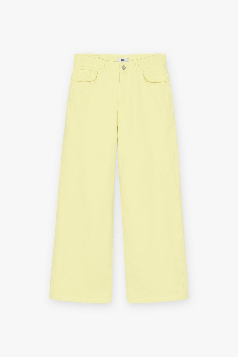 JEANS CROPPED AMARILLO LIMÓN