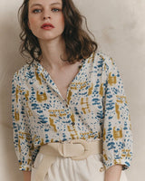 CAMISA BEIGE MANCHAS TIE DYE
