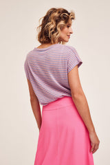 CAMISETA CUELLO PICO RAYAS M/C