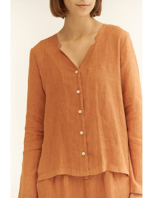 BLUSA LINO COBRE