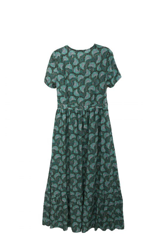 Vestido estampado verde