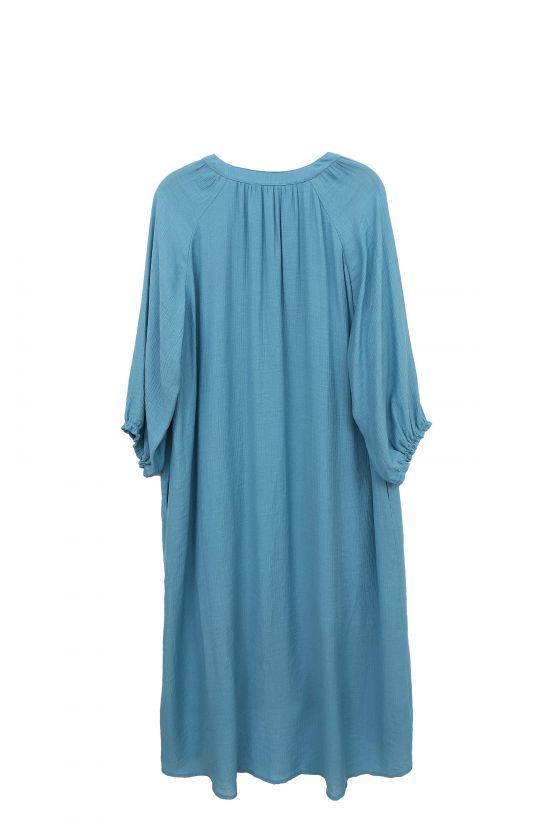 vestido azul liso