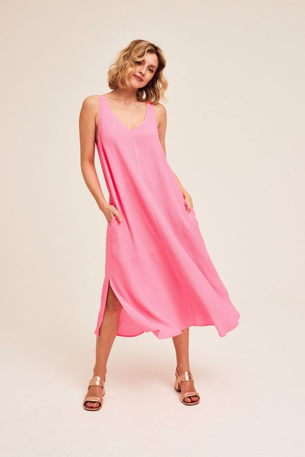 VESTIDO TIRANTES ROSA