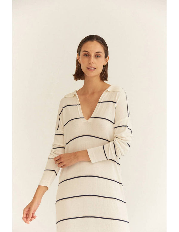 vestido largo rayas marineras